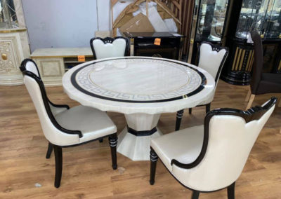 Italian Furniture Round Table and Chairs